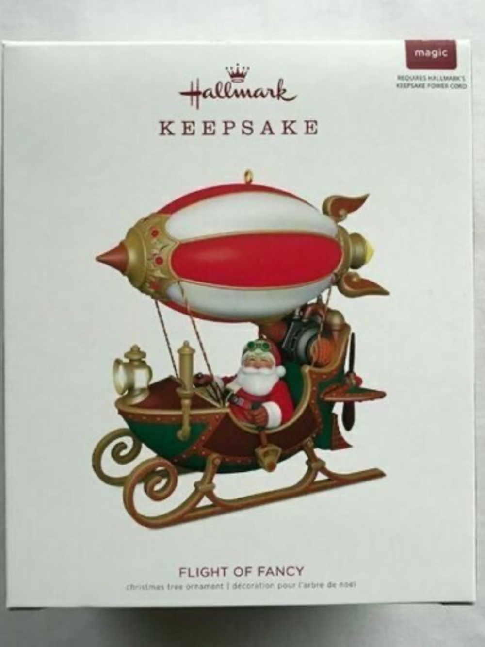 HALLMARK 2018 Keepsake Power Cord FLIGHT OF FANCY Ornament New SANTA